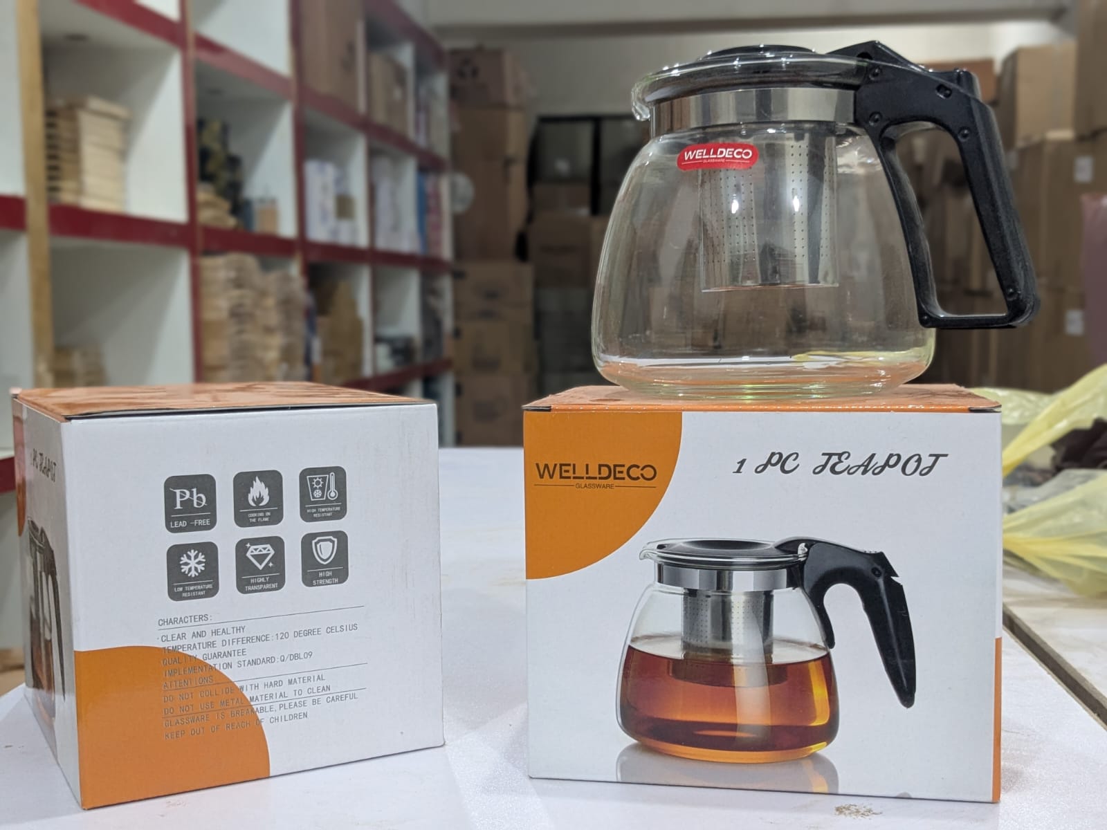 Premium 1000ml Heat-Resistant Glass Teapot with Infuser