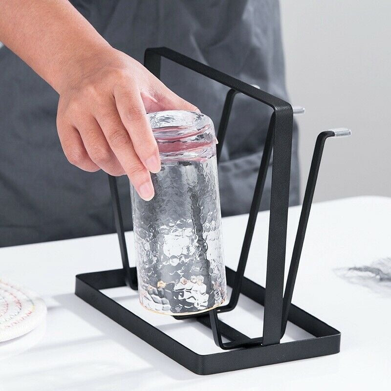 Modern Glass & Mug Drying Rack Stand