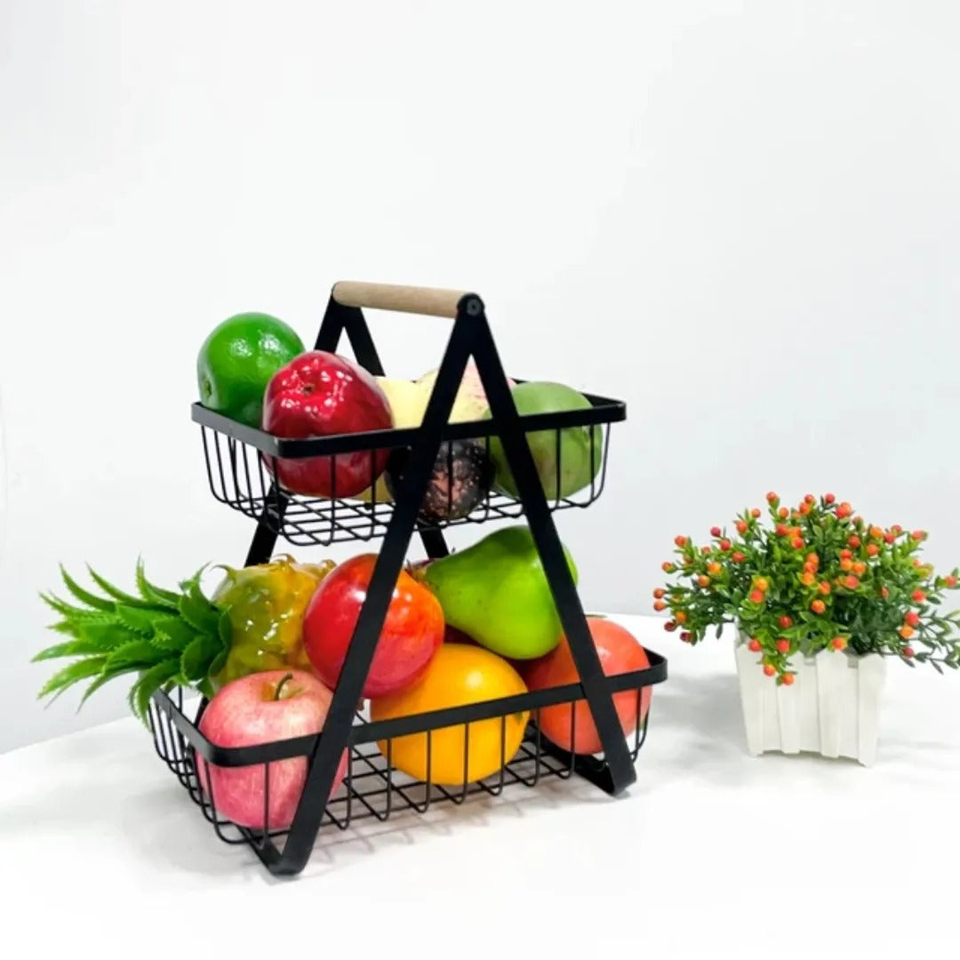 "2-Tier Countertop Fruit & Vegetable Basket