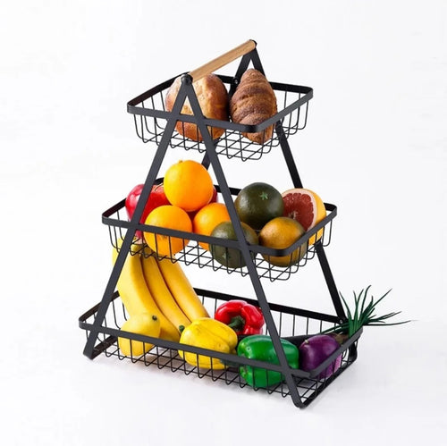 3 Tier Countertop Fruit Basket Vegetable Holder