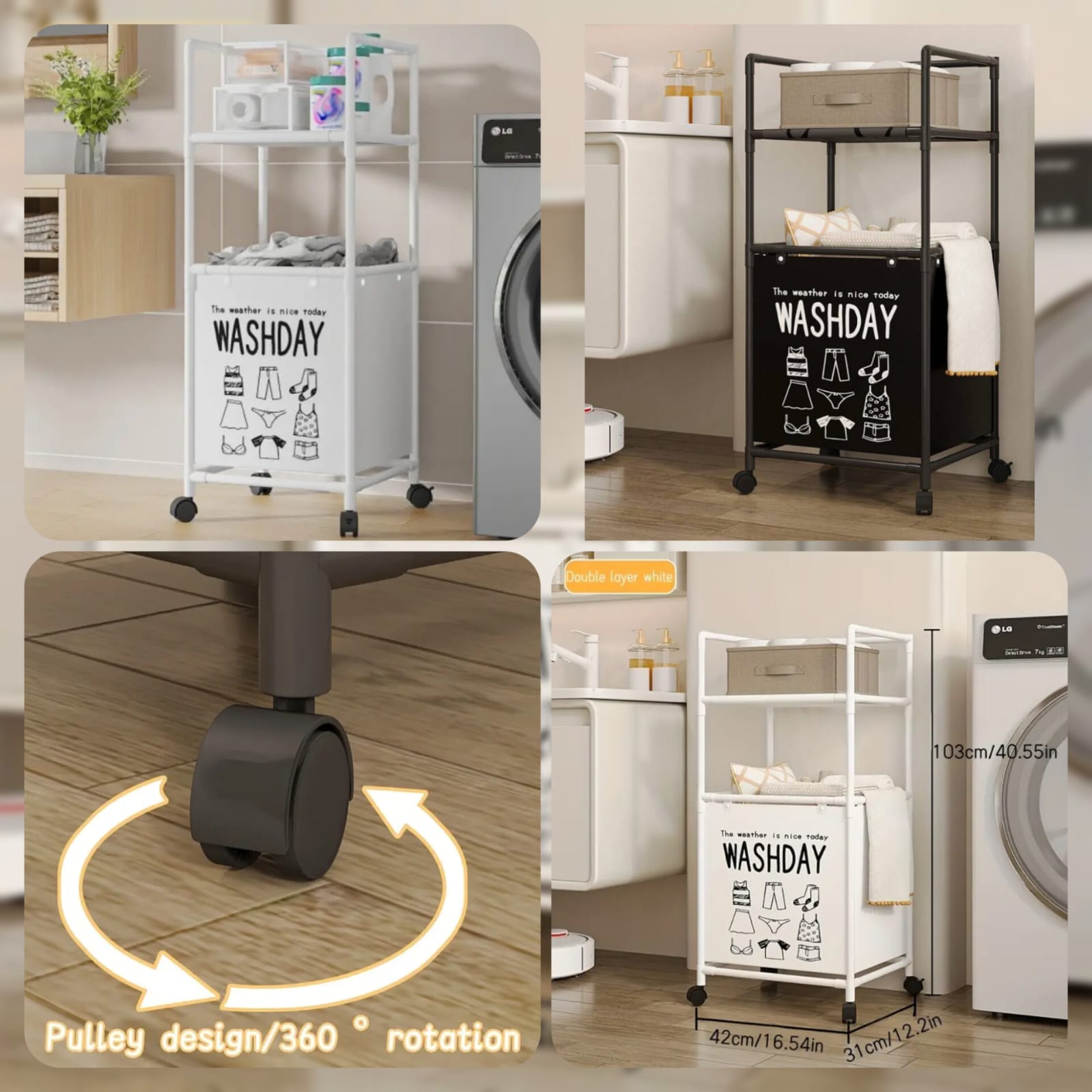 2Layer Laundry Storage: