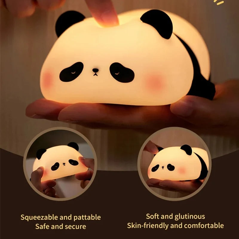 Cute Panda Silicone Touch Night Light