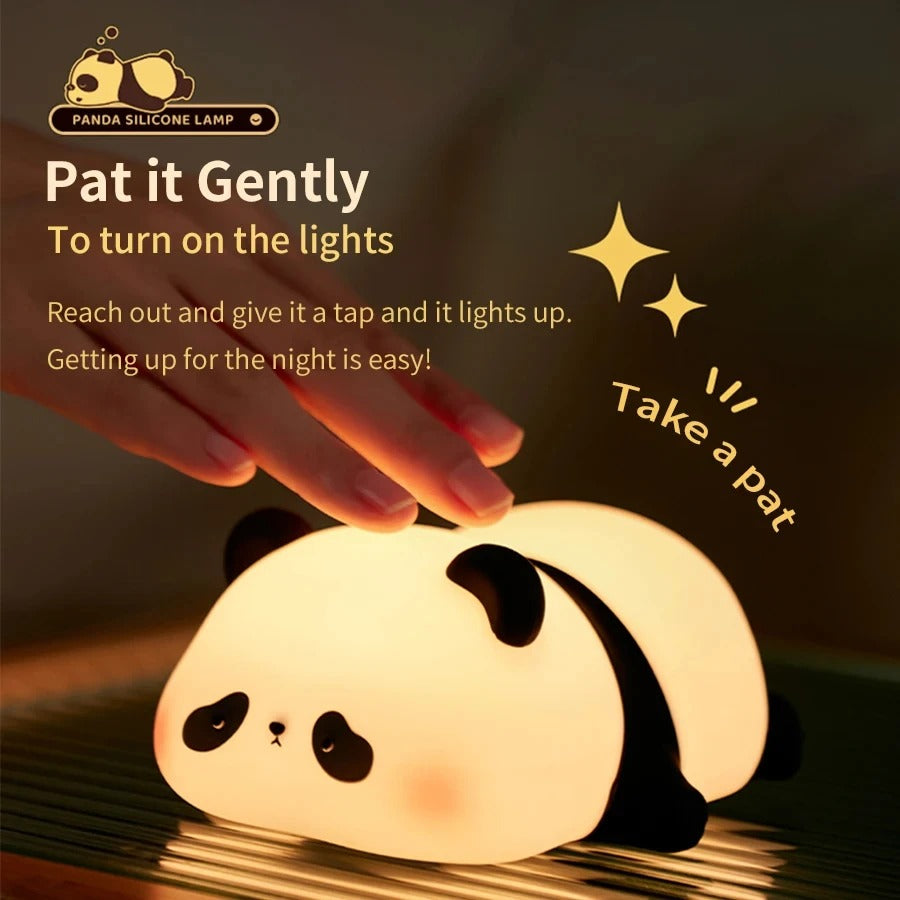 Cute Panda Silicone Touch Night Light