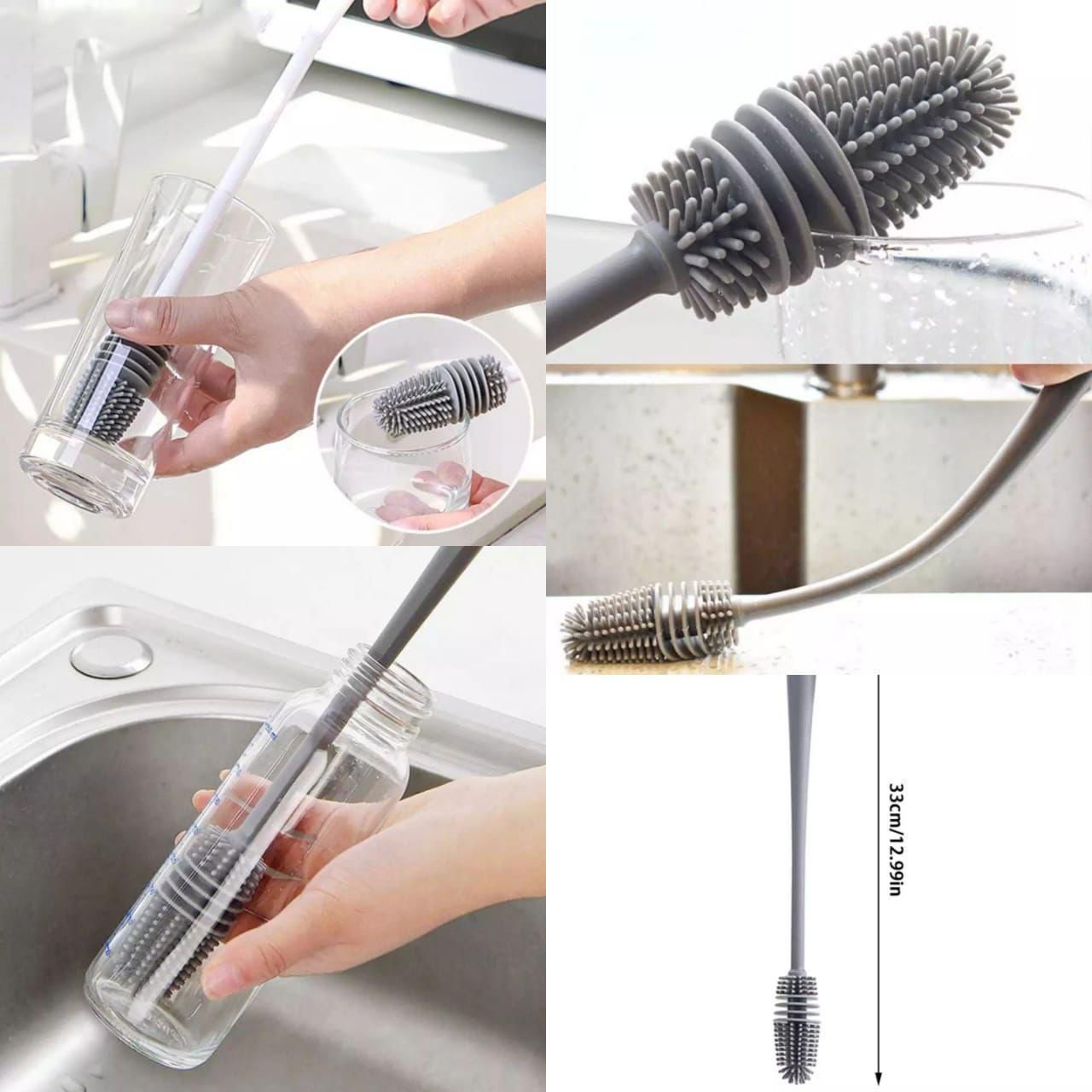 Long Handle Silicone Bottle Cleaning Brush