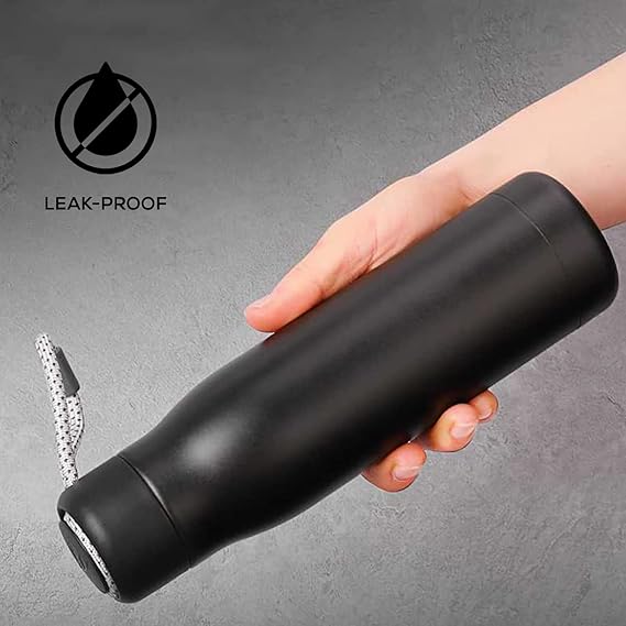Vacuum Insulated Stainless Steel Sports Bottle - Matte Black