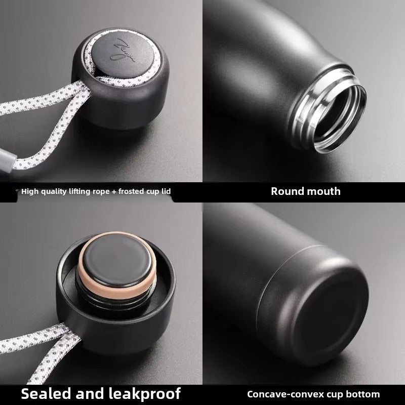 Vacuum Insulated Stainless Steel Sports Bottle - Matte Black