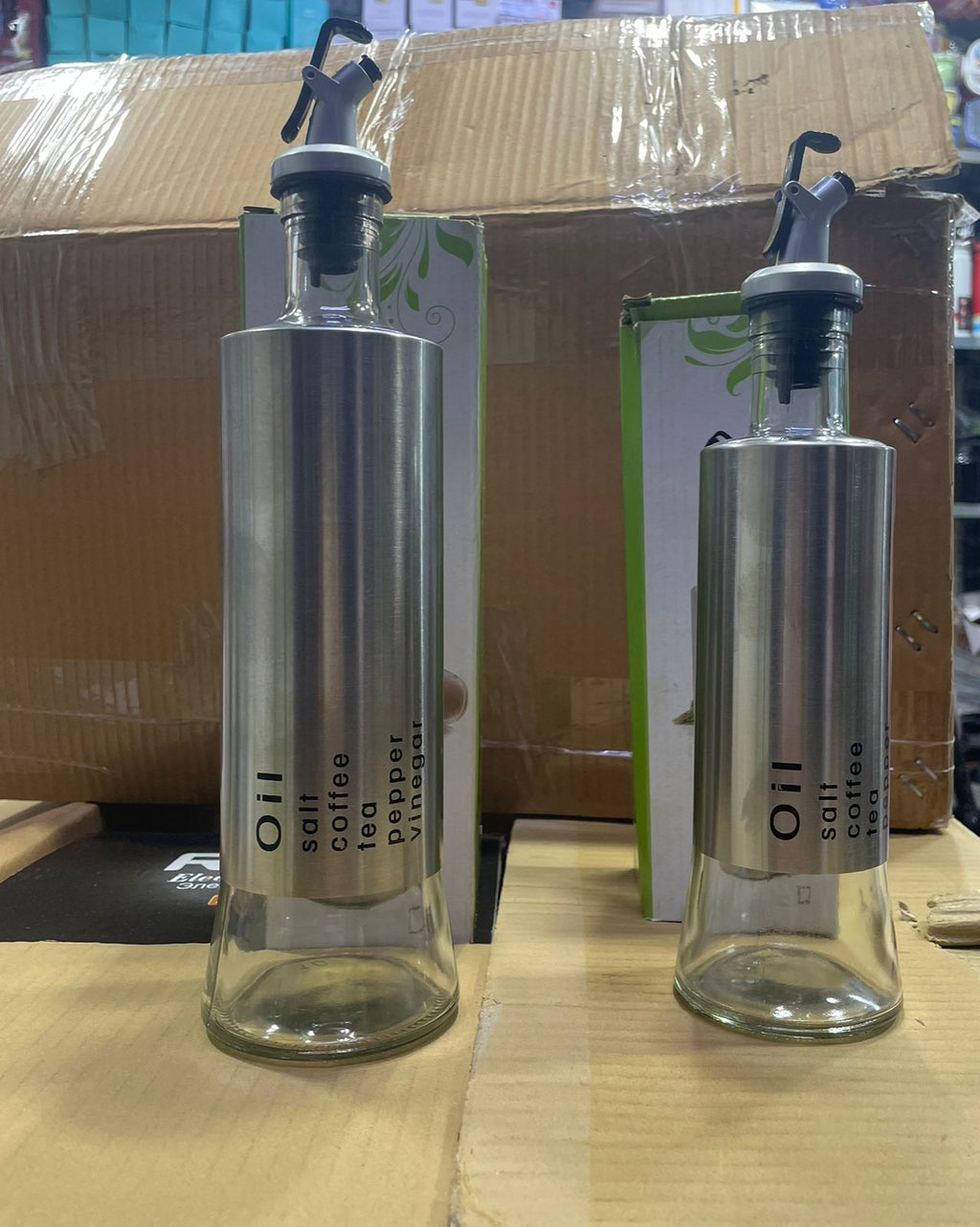 Fancy Stainless Steel Top -Oil/Sauce Bottle Two size 500ml 300ml