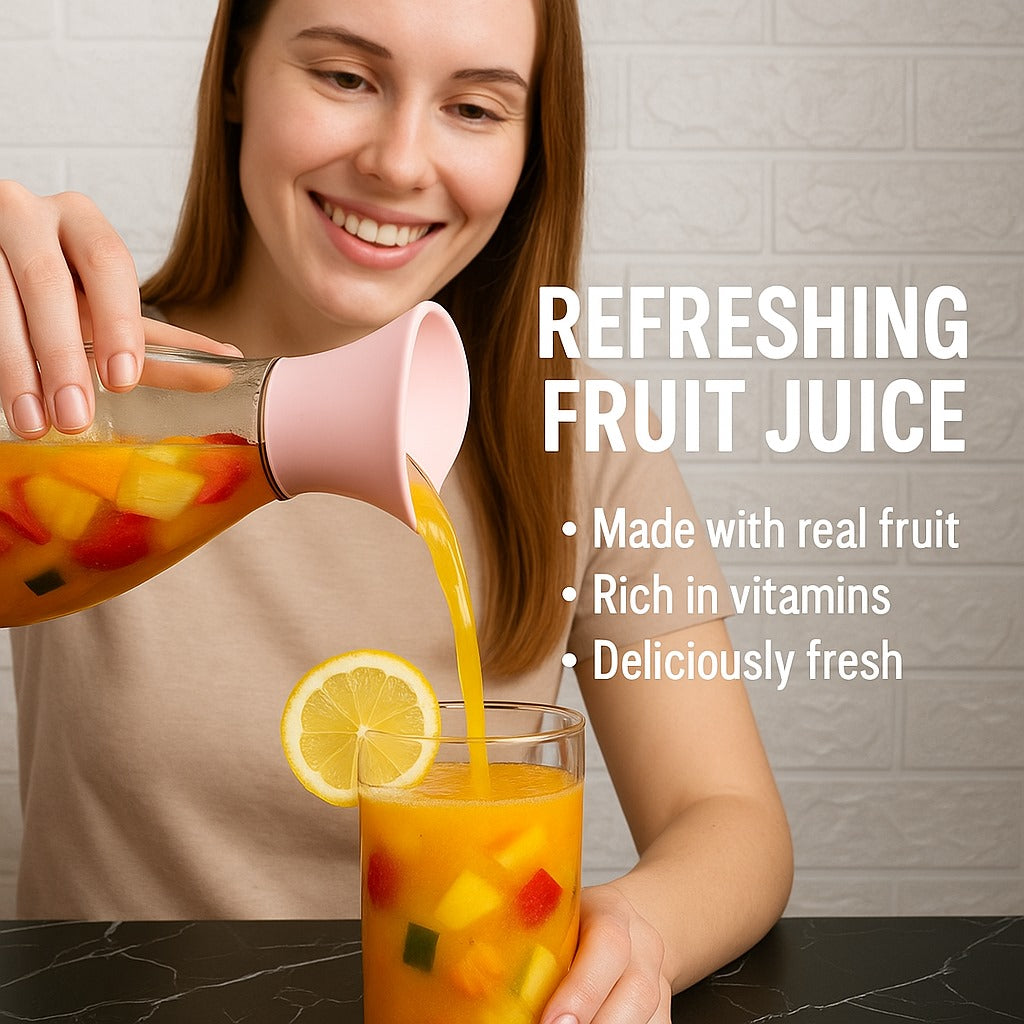 1400ml Premium Glass Water Jug – Infuser Lid for Fruit & Wellness