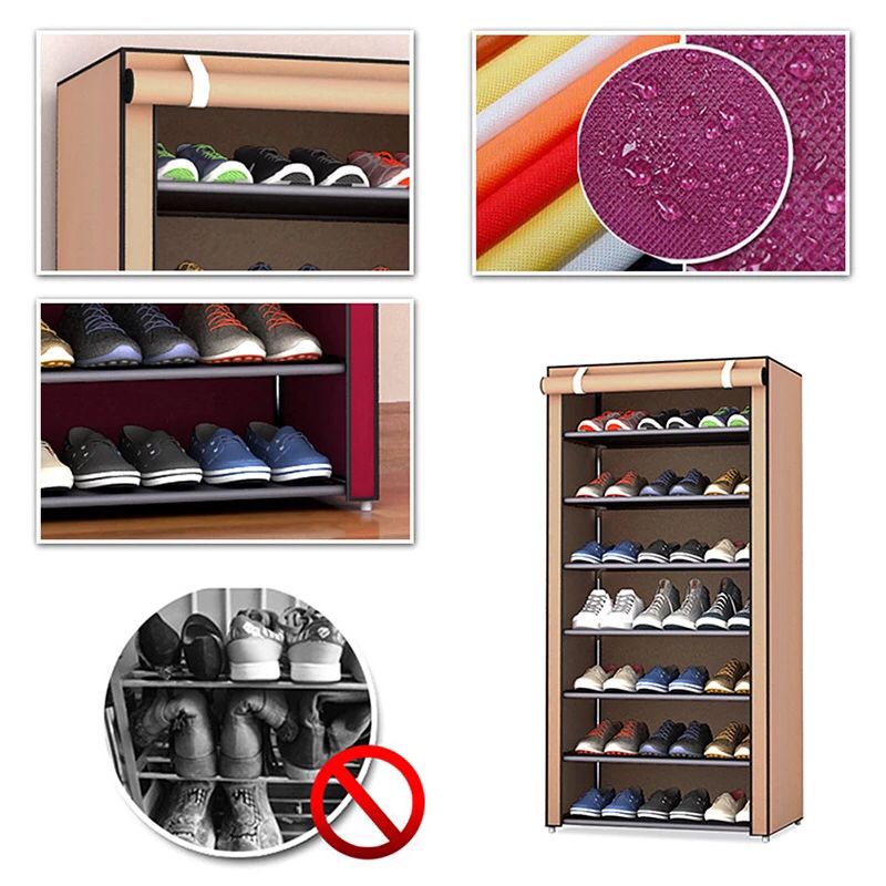 Portable Non-Woven Shoe Rack & Wardrobe Organizer