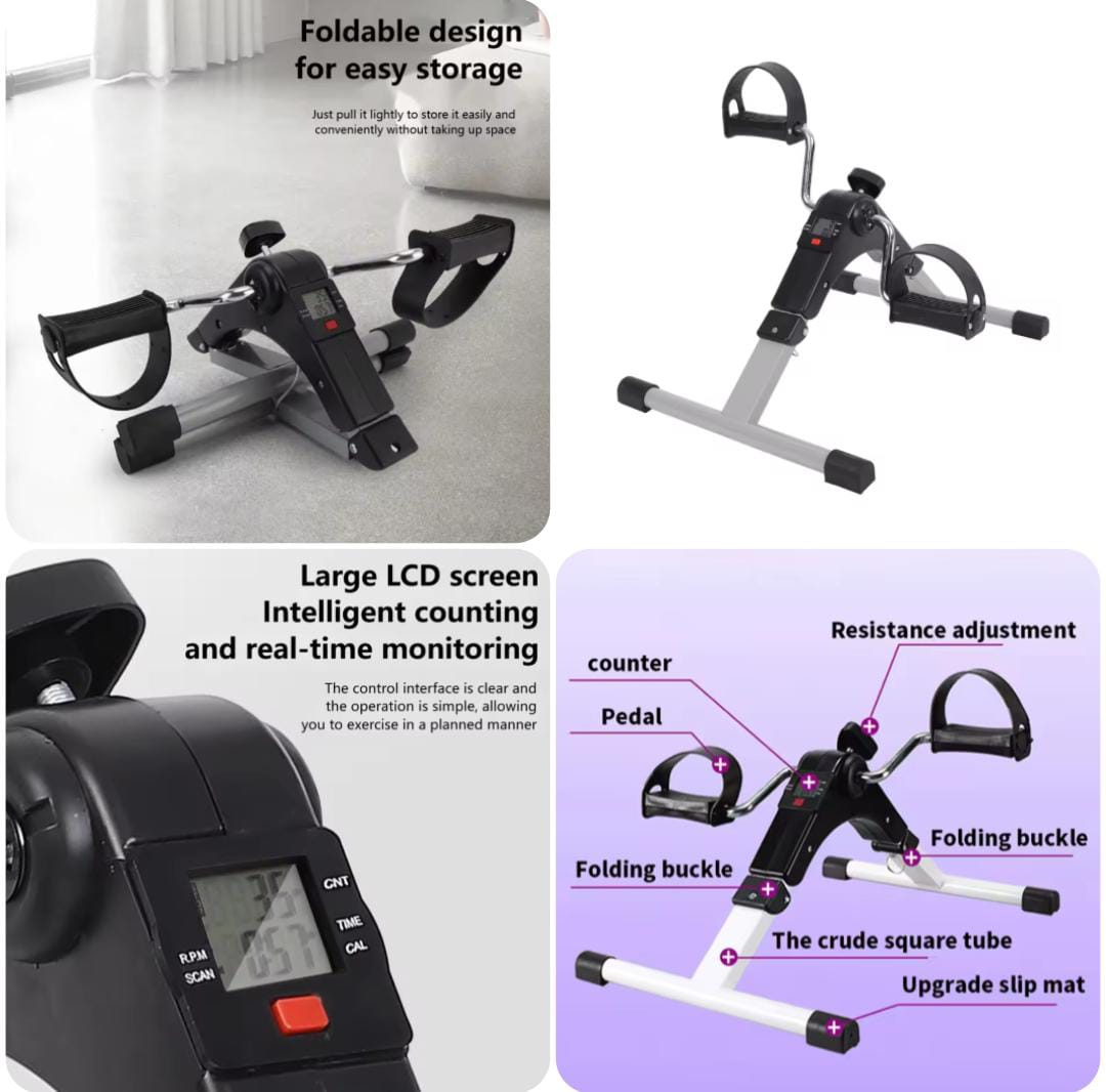Foldable exercise pedal Cycle with digital meter