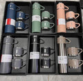 Premium Stainless Steel Vacuum Flask Set - 500ml Bottle with 3 Cups