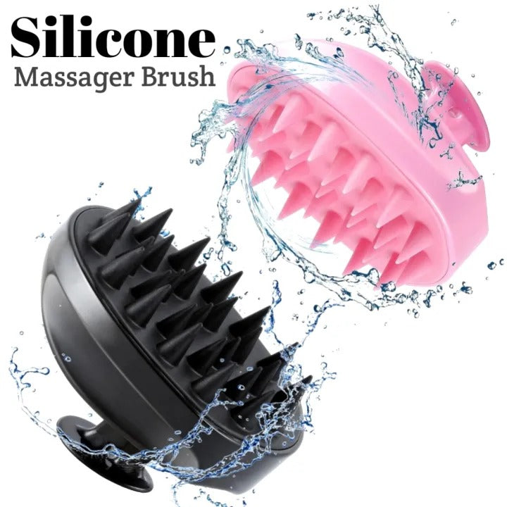 Soft Silicone Scalp Massager & Shampoo Brush