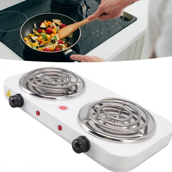 Double Burner Electric Hot Plate – Portable Countertop Stove with Adjustable Temperature Control