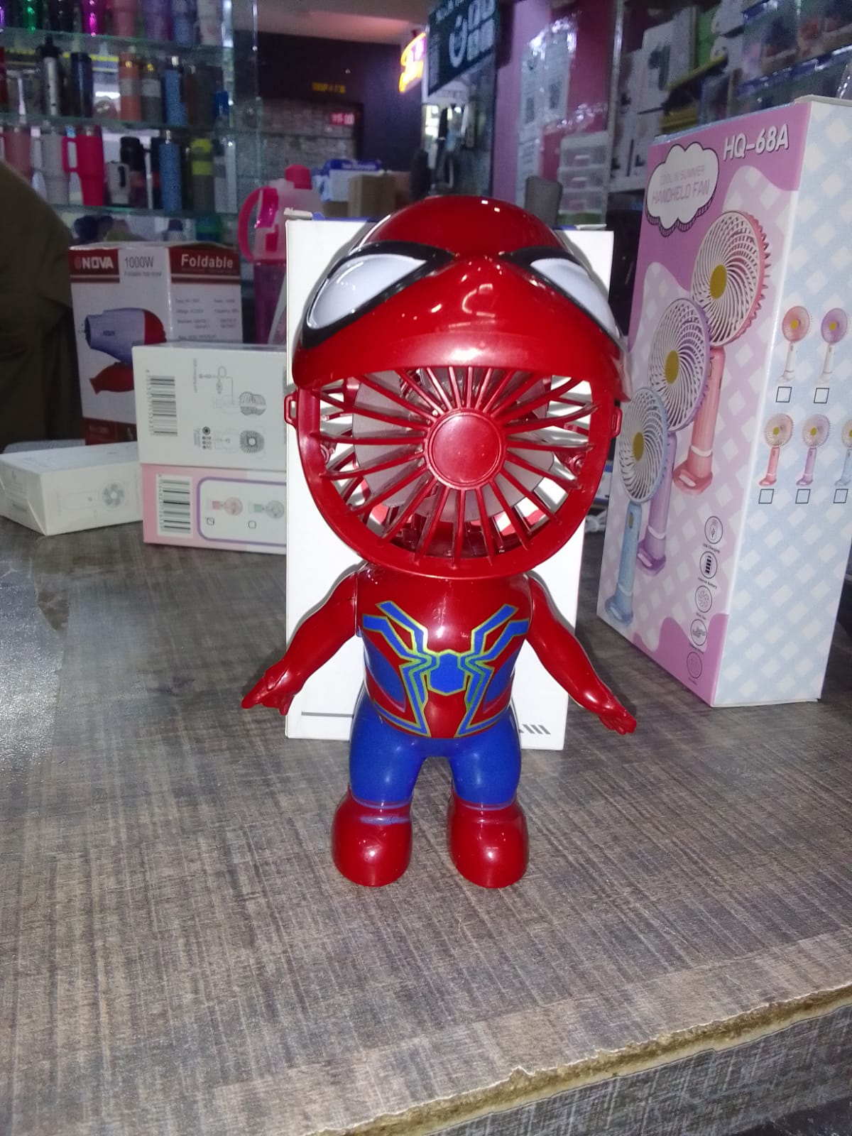Superhero Spider-Man Edition Mini Portable Fan – Rechargeable Handheld & Desktop Cooling Fan