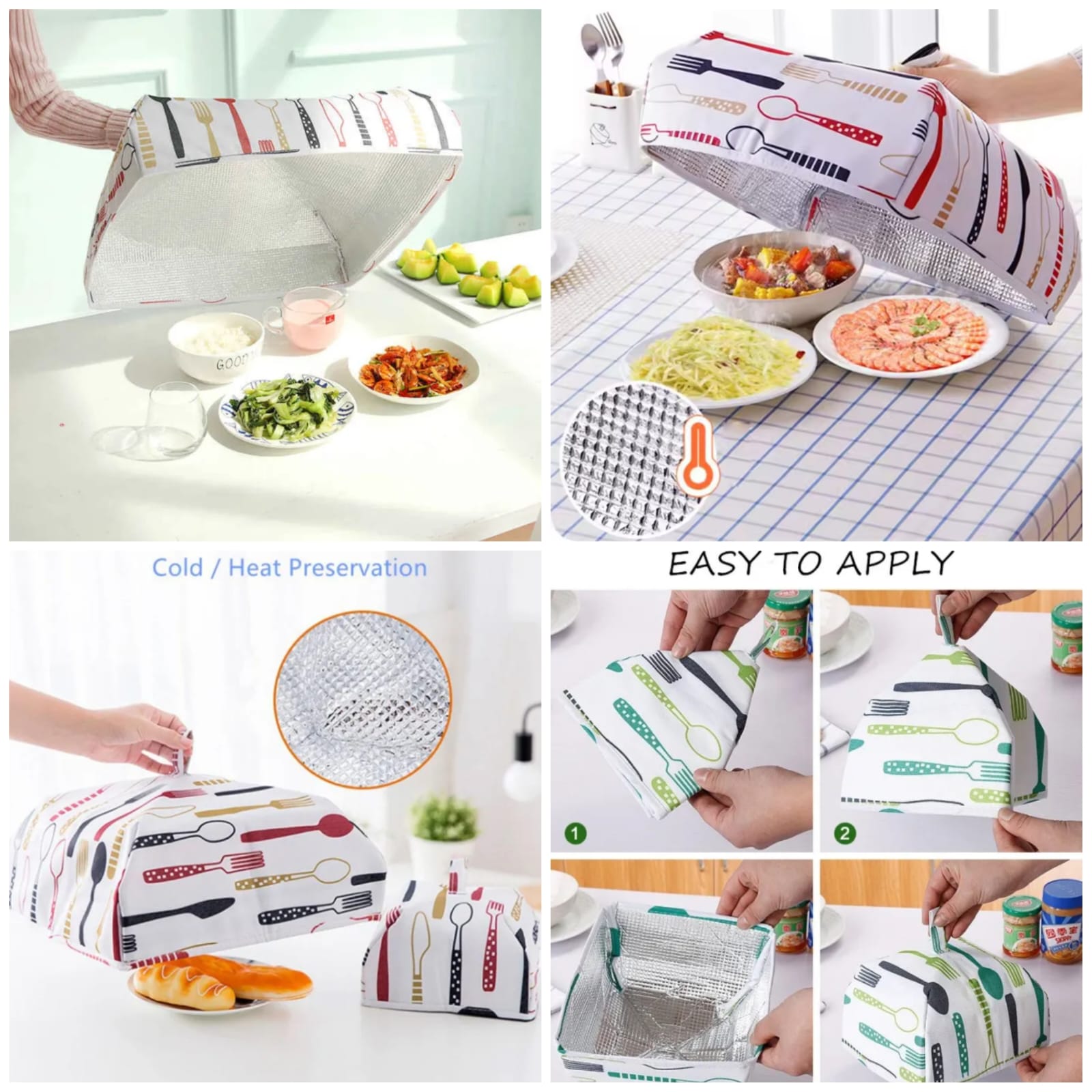 Insulated Foldable Food Cover – Thermal Kitchen Umbrella for Heat Preservation