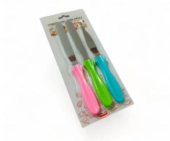 3-Piece Cake Spatula, Baking Tools, Icing Spreader, Kitchen Gadgets, Cake Decorating, Stainless Steel Tools, Pastry Accessories. Set with Ergonomic Handles