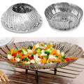 Stainless Steel Folding Steamer Basket – Adjustable Vegetable & Food Steamer