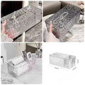 Luxury Acrylic Tissue Box Organizer – Elegant Crystal Texture Desktop Storage Box