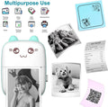 Mini Portable Thermal Printer - Wireless Bluetooth Photo & Label Printer for Study, Notes & DIY Journaling