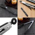 2-in-1 Stainless Steel Kitchen Tongs with Silicone Tips - Non-Stick Food Tong for Cooking, Grilling & Serving