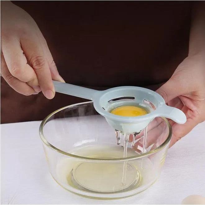 Egg White Separator Tool - Food Grade Plastic Egg Yolk Extractor for Baking & Cooking