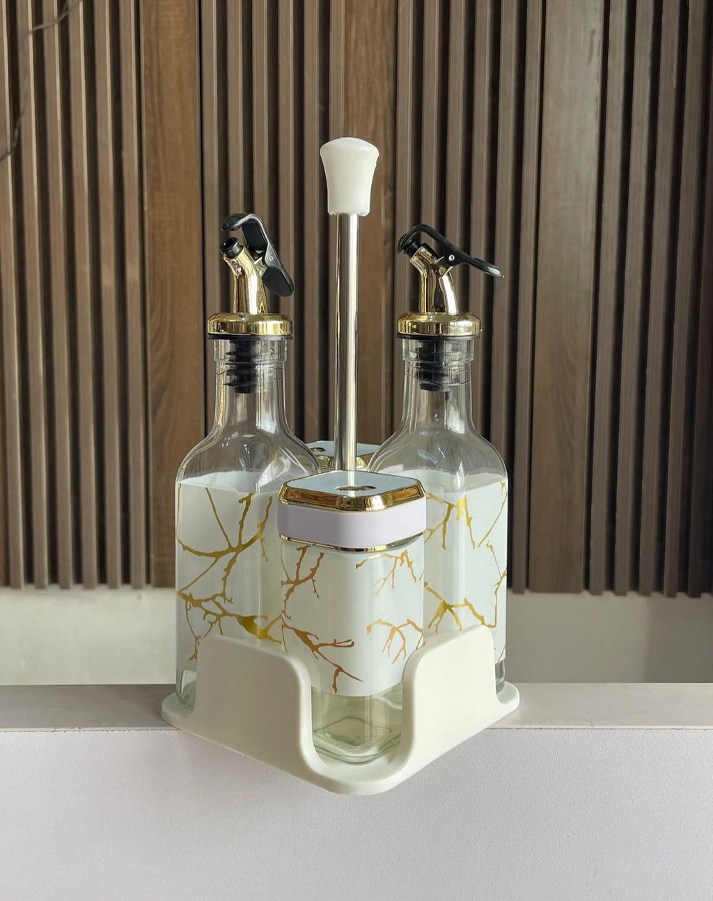 Oil Bottle & Spice Jar 4pcs Set