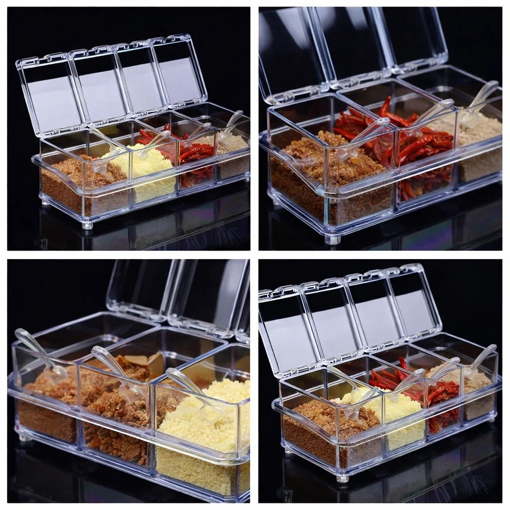 4 Grid Spice Container