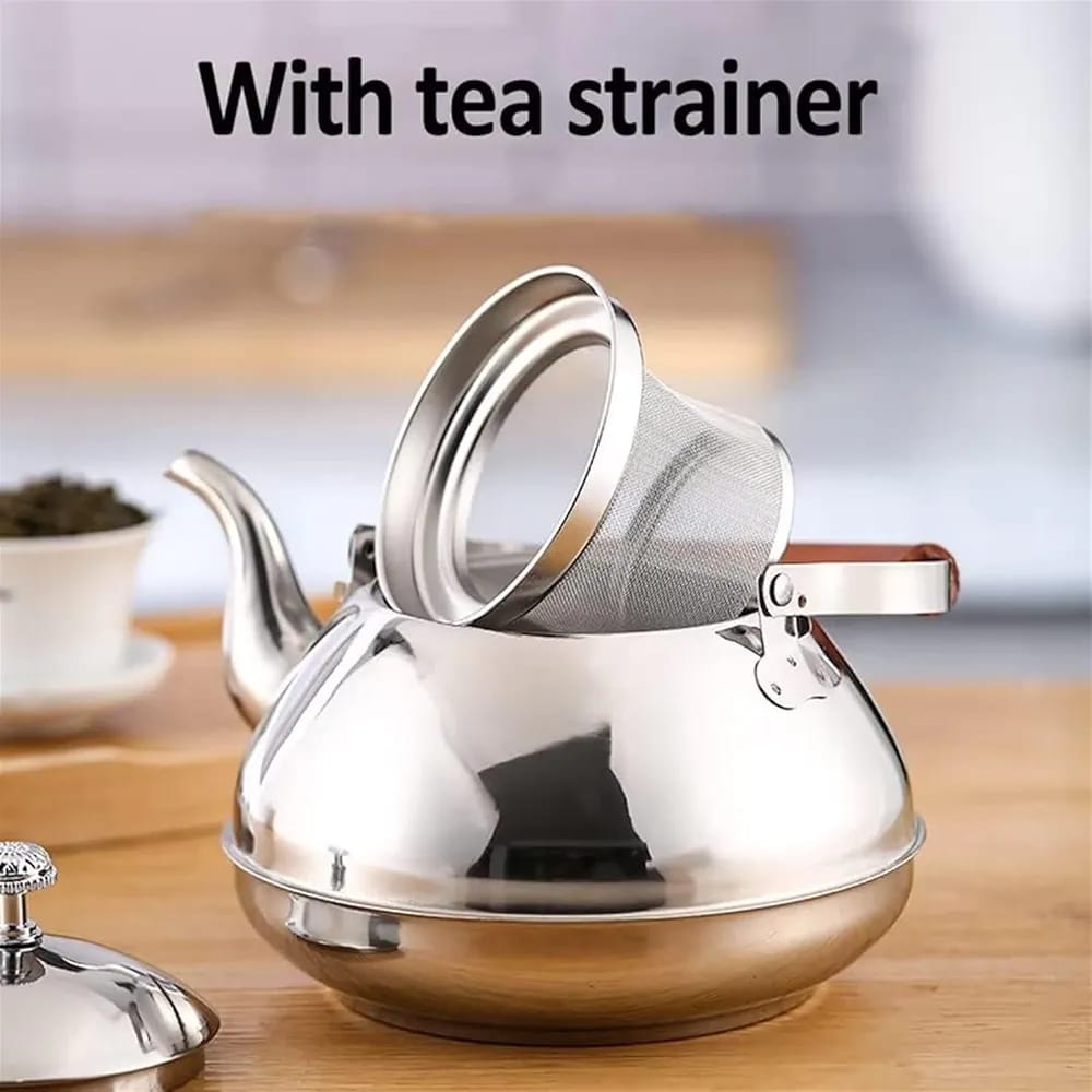 Luxury Golden Mirror-Finish Stainless Steel Tea Kettle