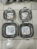 4-Piece Stainless Steel Multipurpose Square Basket Set