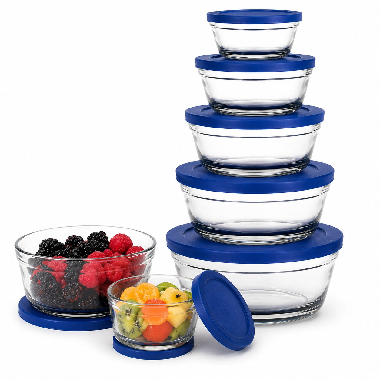10-Piece Glass Bowl Set with Airtight Lids
