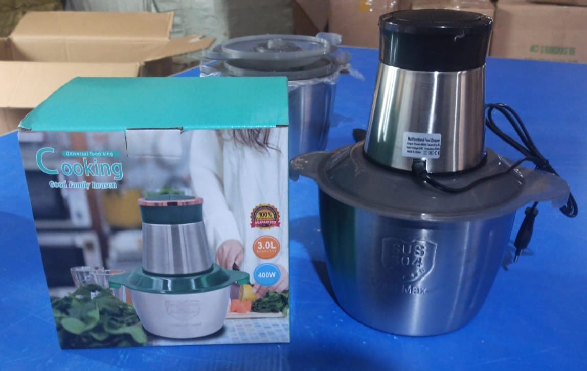 Electric Stainless Steel Food Chopper (2L & 3L Capacity)