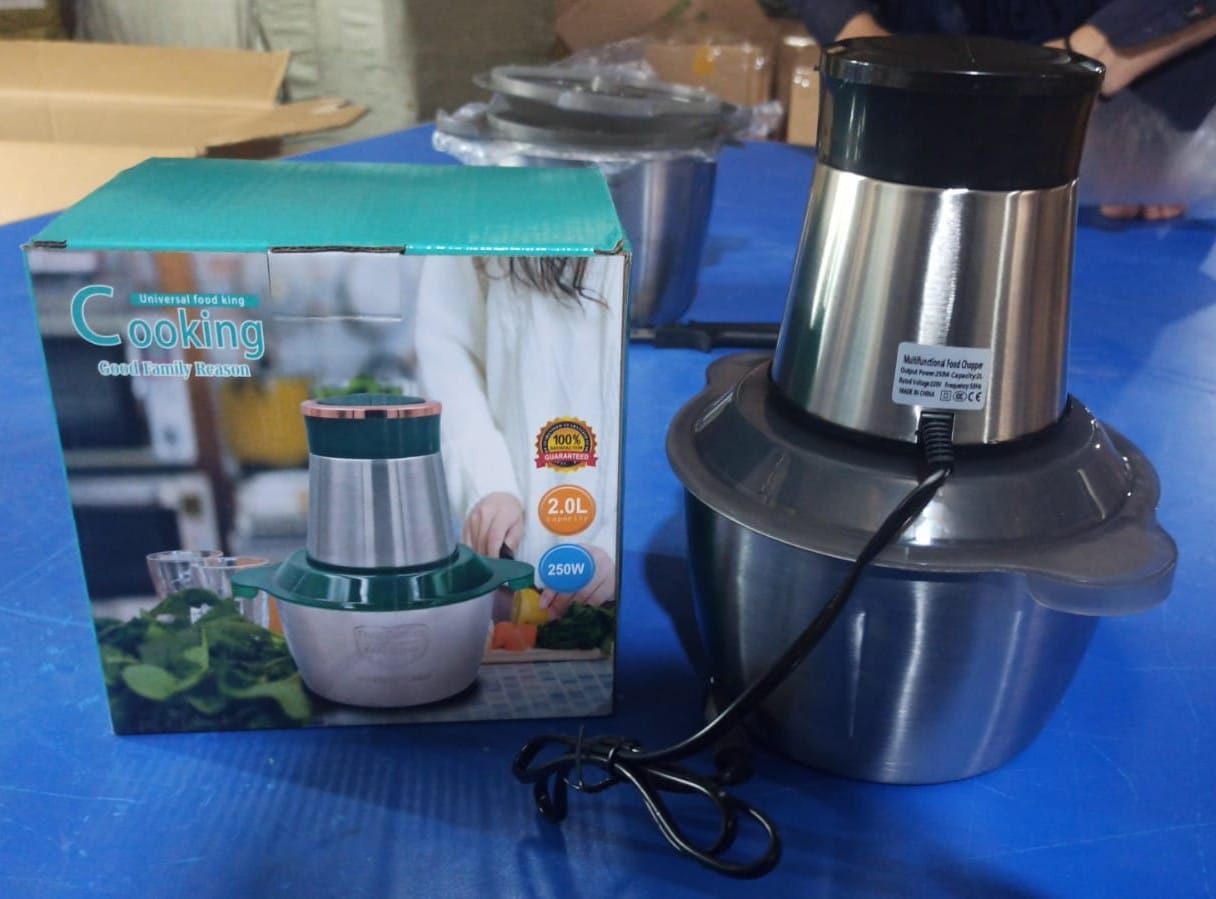 Electric Stainless Steel Food Chopper (2L & 3L Capacity)