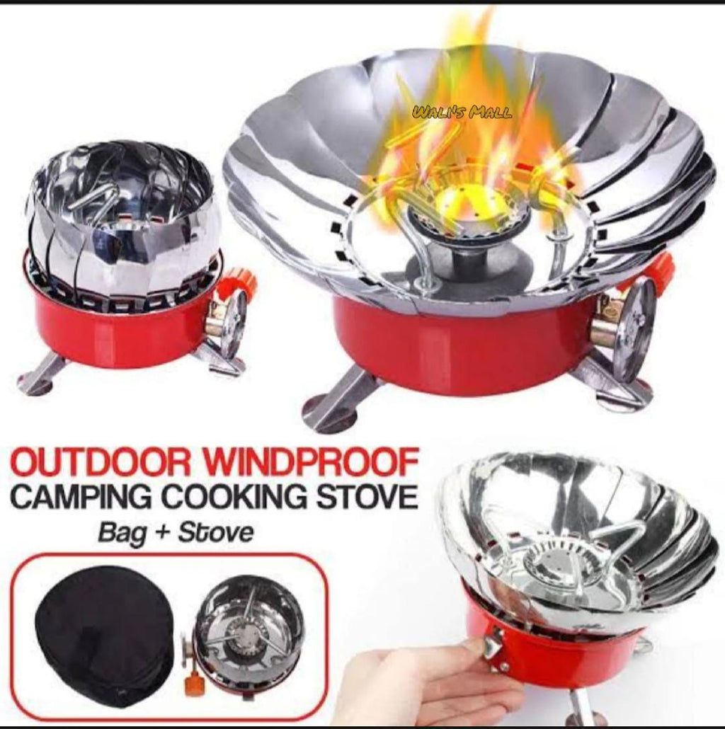 Portable Windproof Outdoor Camping Stove with Carry Bag