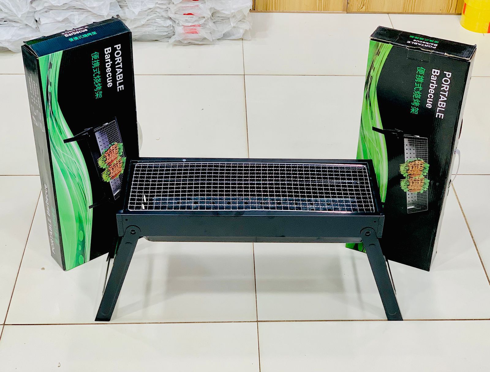 Portable Foldable BBQ Grill – Compact Charcoal Grill for Outdoor Picnic & Camping