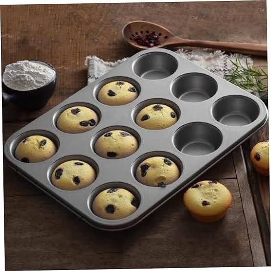 NON STICK MUFFIN CUP CAKE BAKING TRAY 6-CAVITY