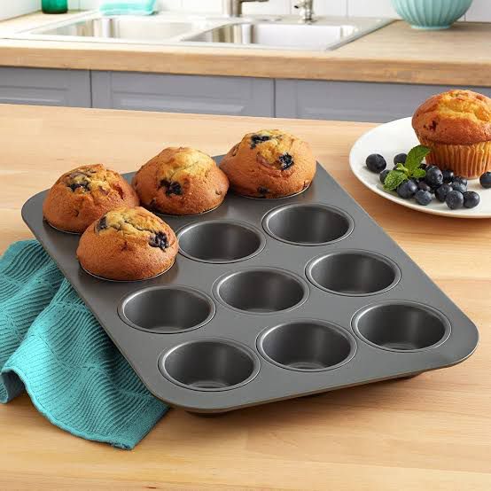 NON STICK MUFFIN CUP CAKE BAKING TRAY 6-CAVITY