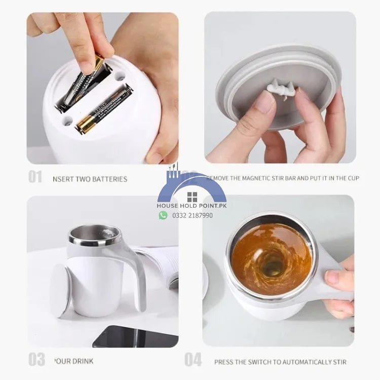 Automatic Magnetic Self-Stirring Coffee Mug - Battery Operated